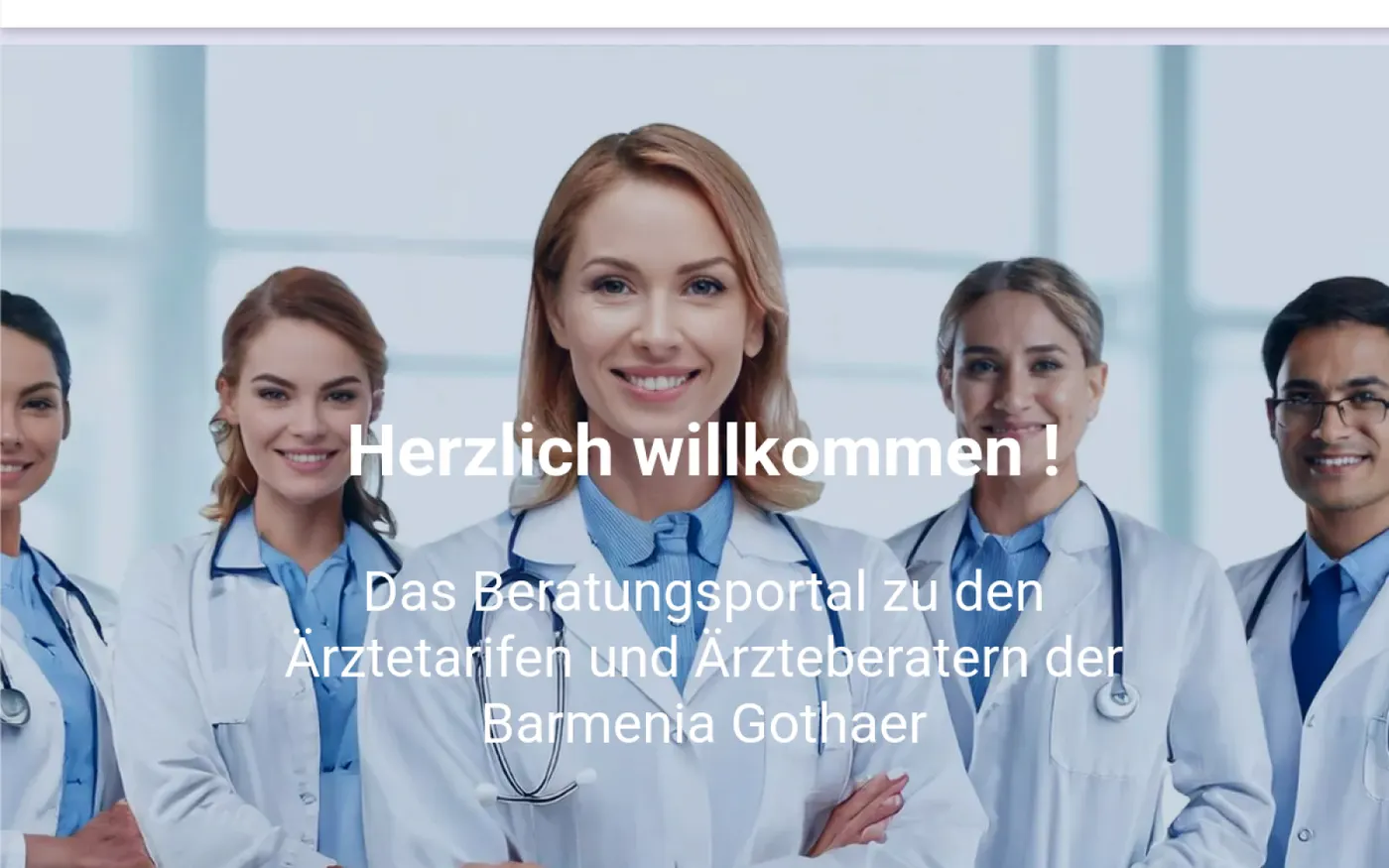 Screenshot der Website von Aerzteberater