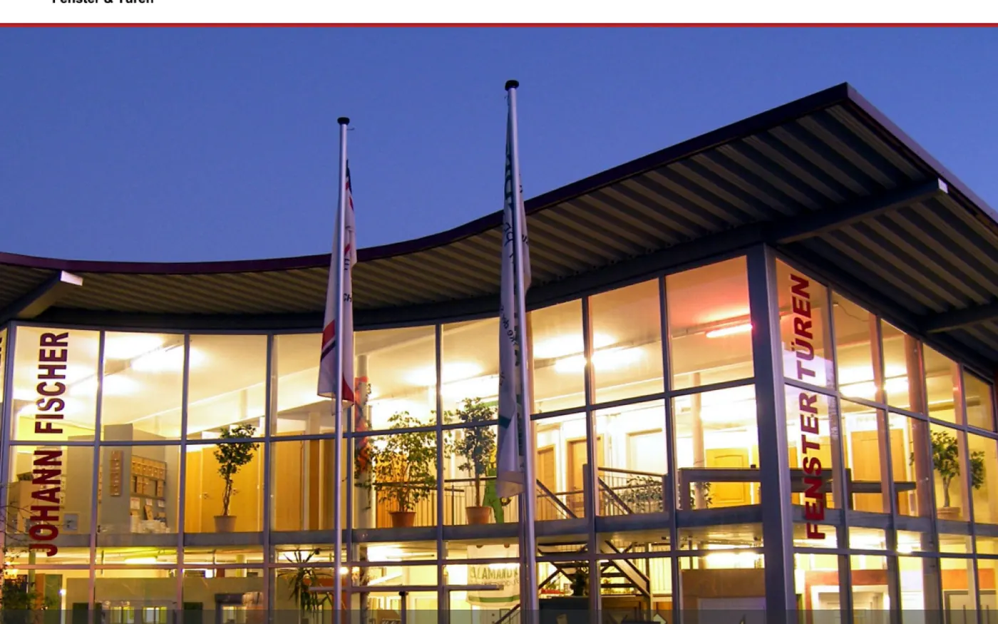 Screenshot der Website von Fischer Fenster